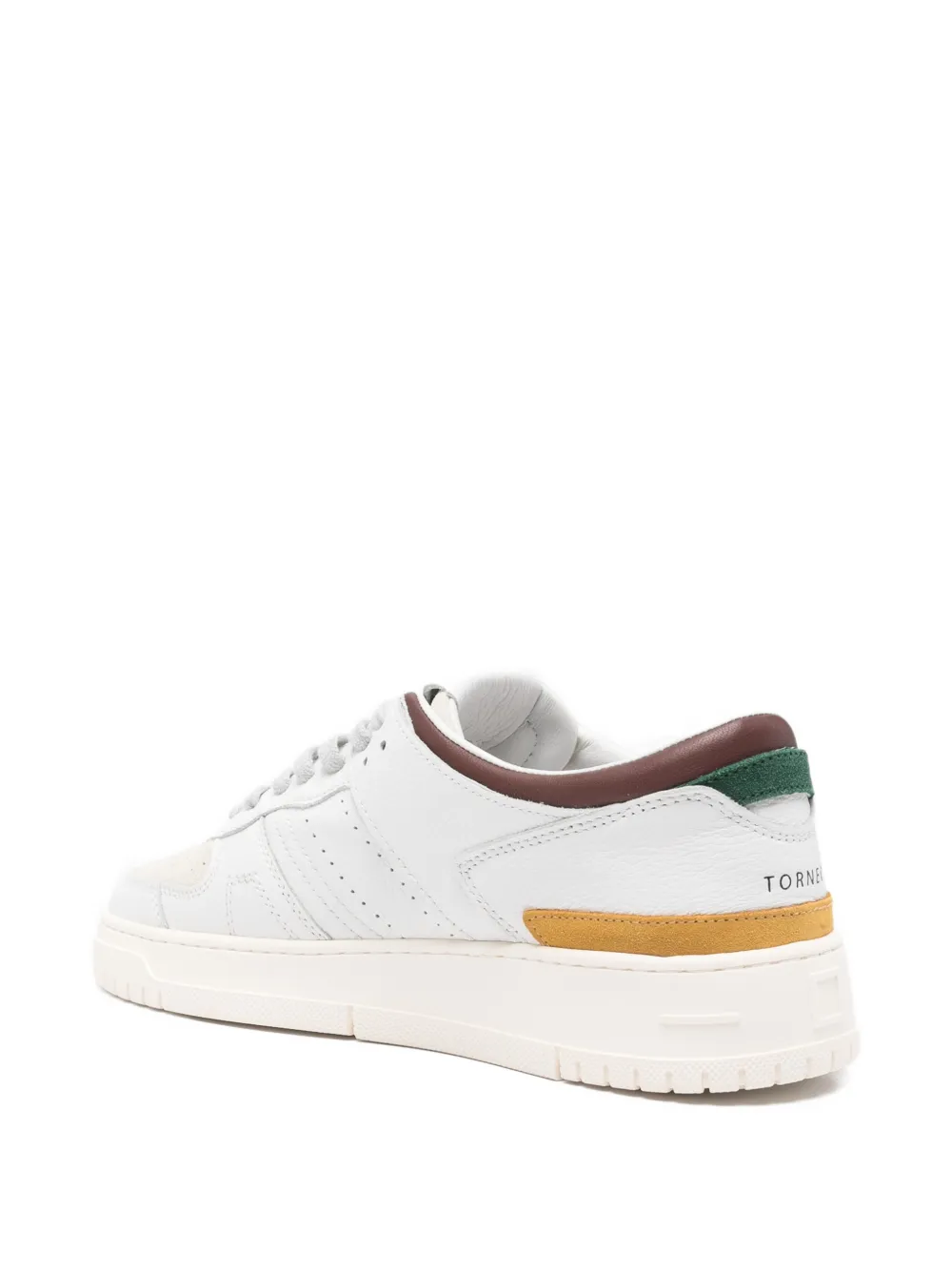 D.A.T.E. Geperforeerde leren sneakers Wit