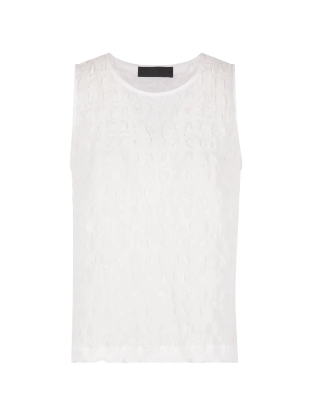 Maria Calderara seersucker-effect sleeveless top - Bianco