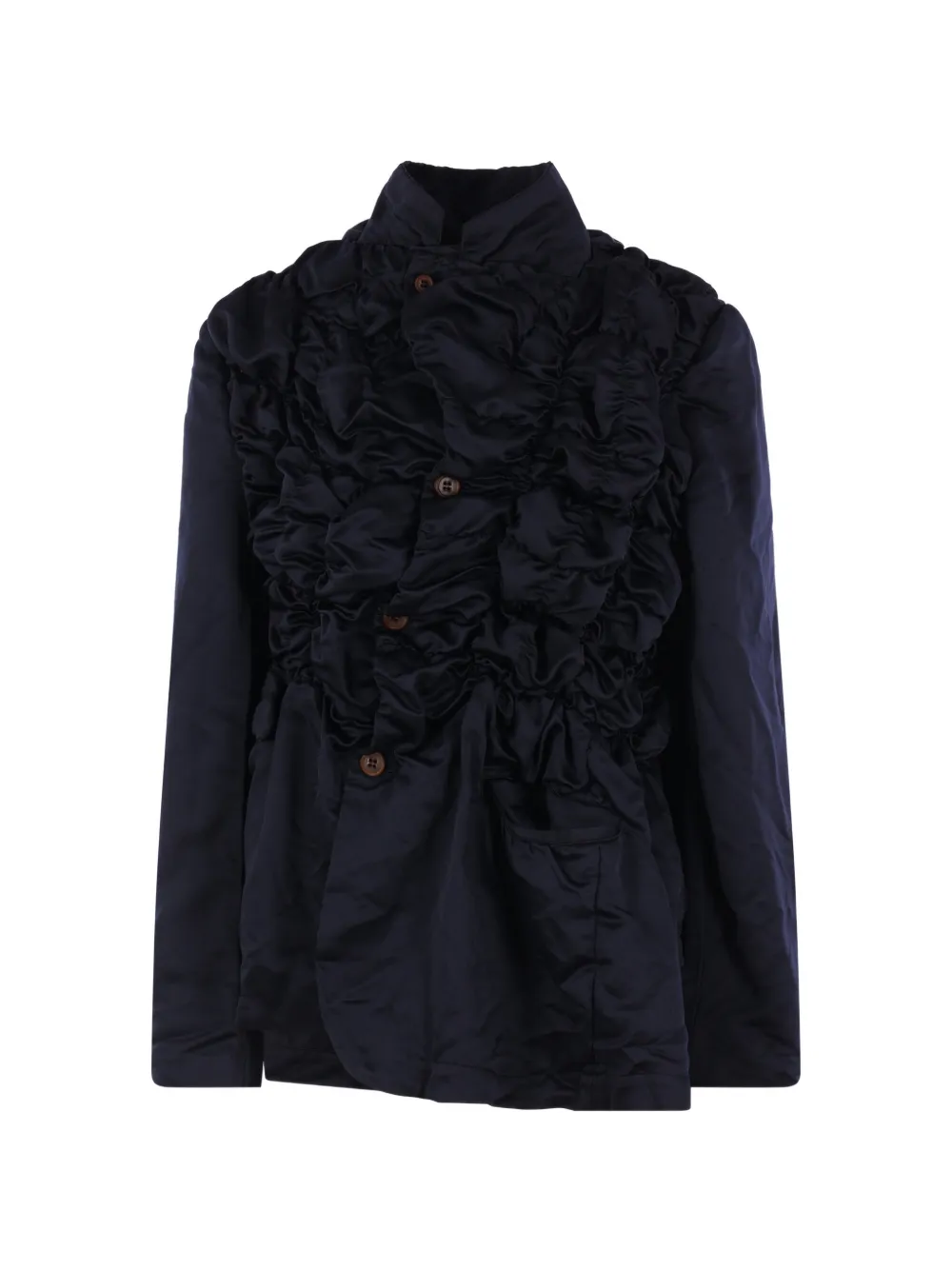 Comme Des Garçons ruffled-detail jacket - Blau
