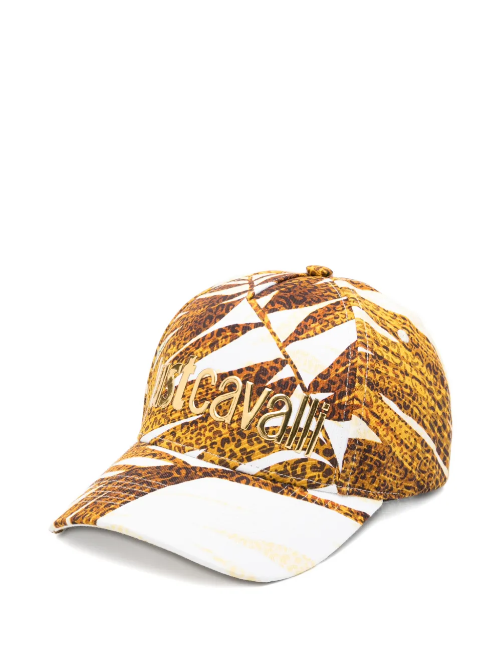 Just Cavalli logo patterned baseball cap - Marrone