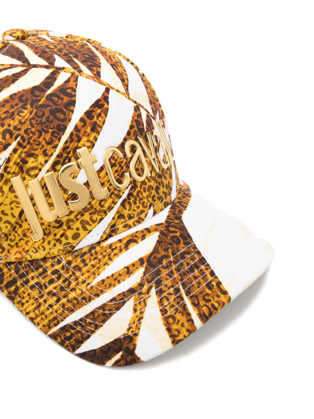  Just Cavalli Logo Patterned Baseball Cap - Brown 