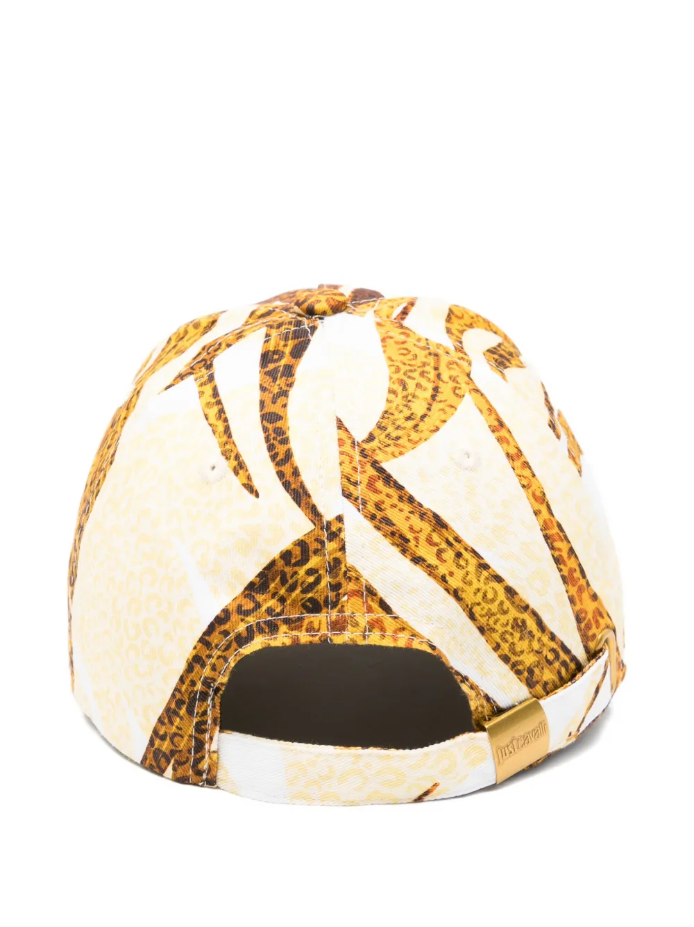  Just Cavalli Logo Patterned Baseball Cap - Brown 