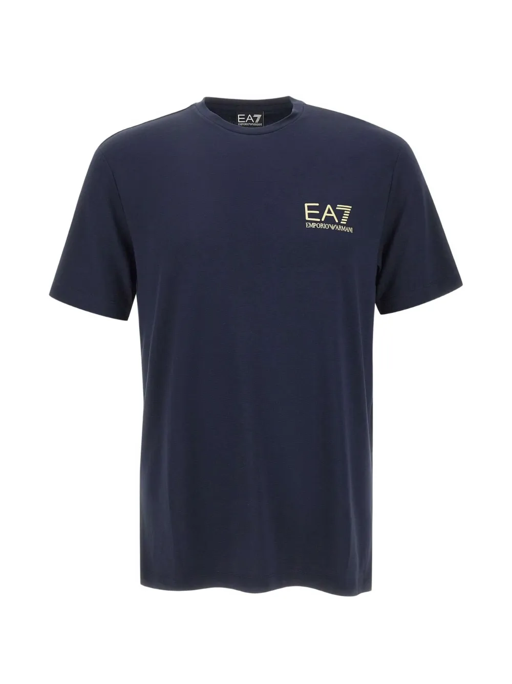 Ea7 Logo Short-sleeve T-shirt In Blue
