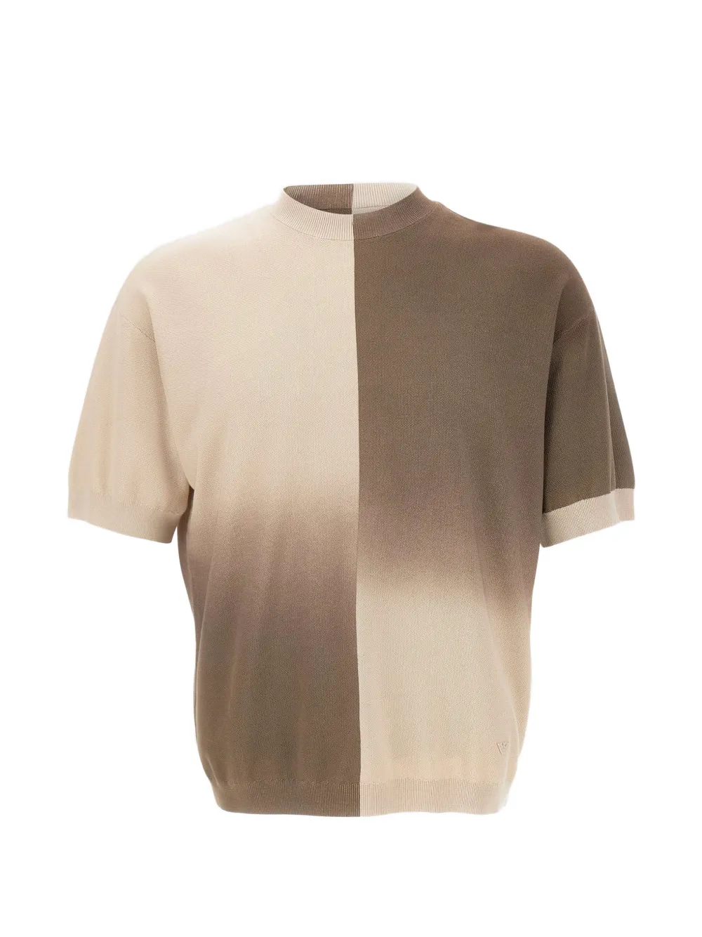 Emporio Armani - textured knit gradient cotton sweater - heren - katoen