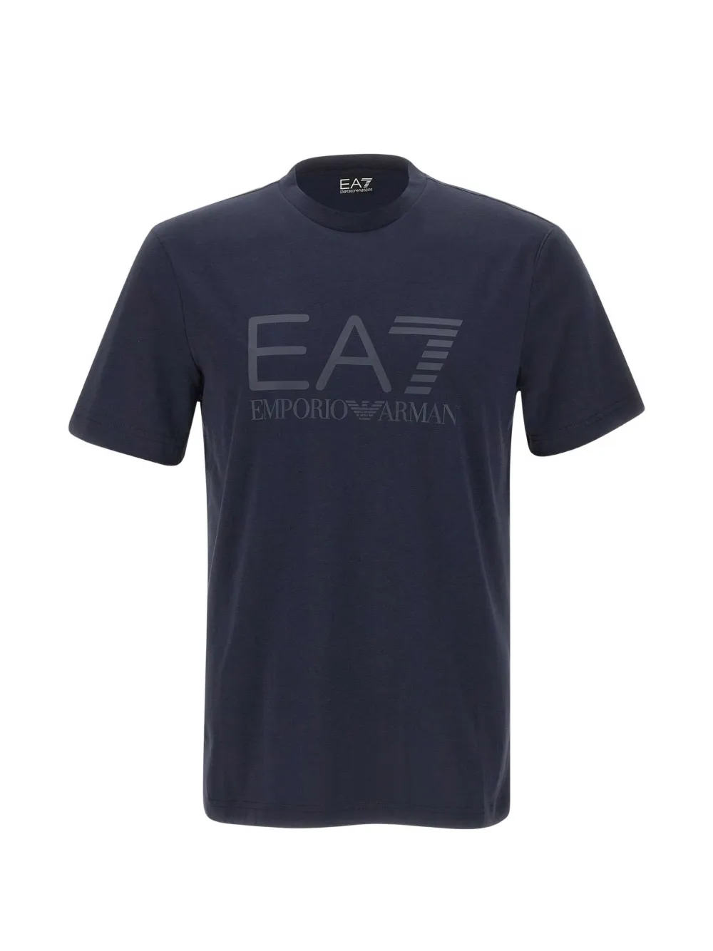 Ea7 Emporio Armani tonal logo print T-shirt - Blau