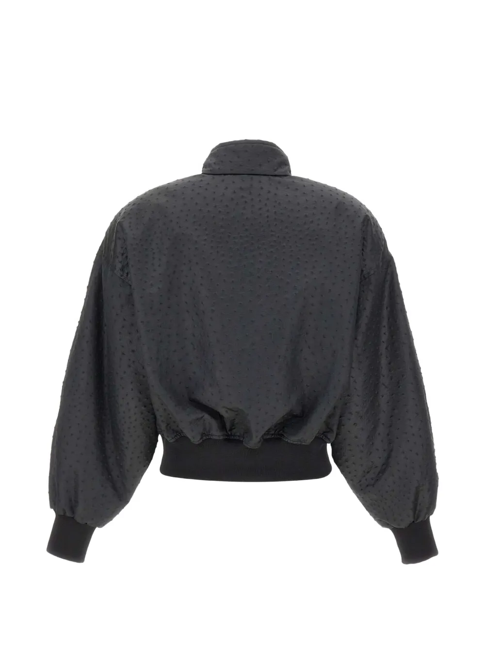  Elisabetta Franchi Embossed High-neck Jacket - Black 