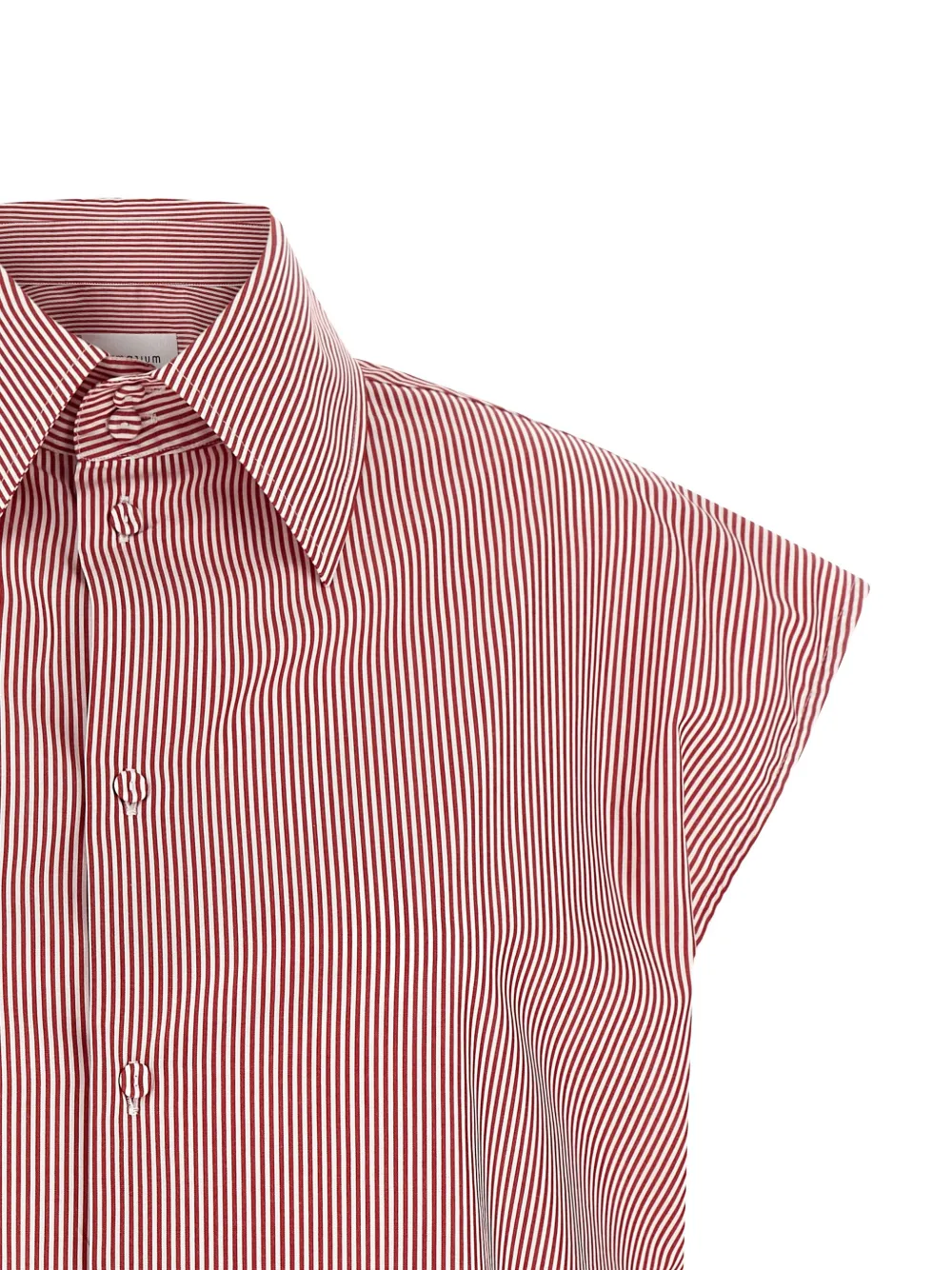 ARMARIUM Malik gestreepte blouse met puntkraag Rood