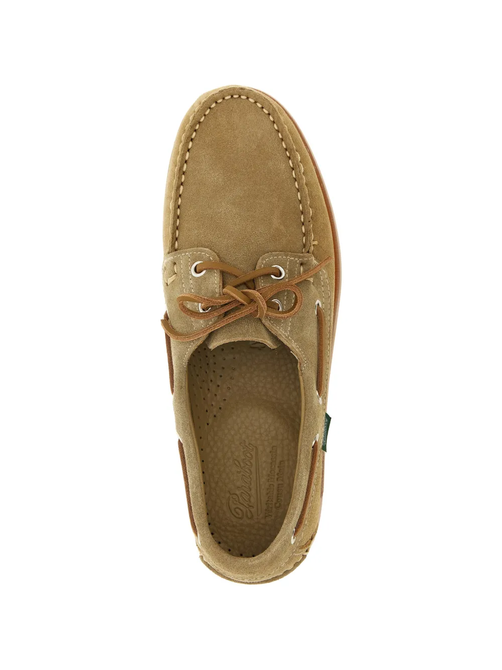 Paraboot suede rounded toe boat shoes Beige
