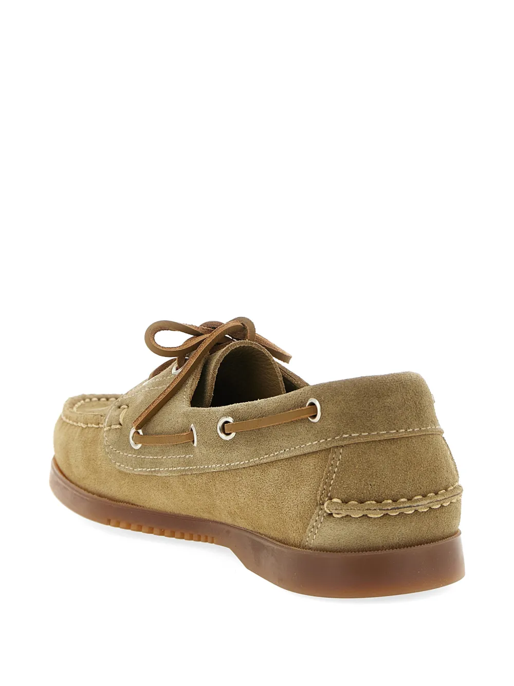 Paraboot suede rounded toe boat shoes Beige