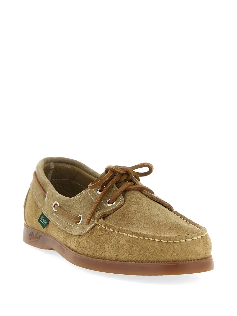Paraboot suede rounded toe boat shoes Beige