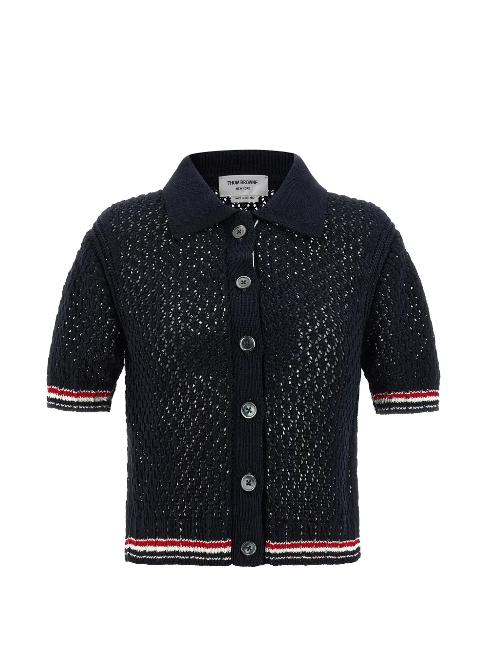 Thom Browne open-work cardigan - Blu