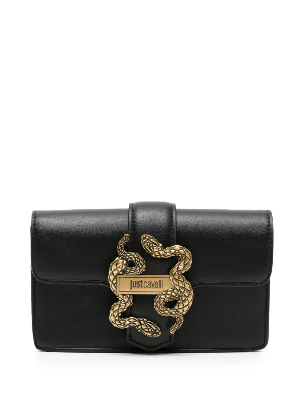 Just Cavalli logo-detail clutch bag - Nero