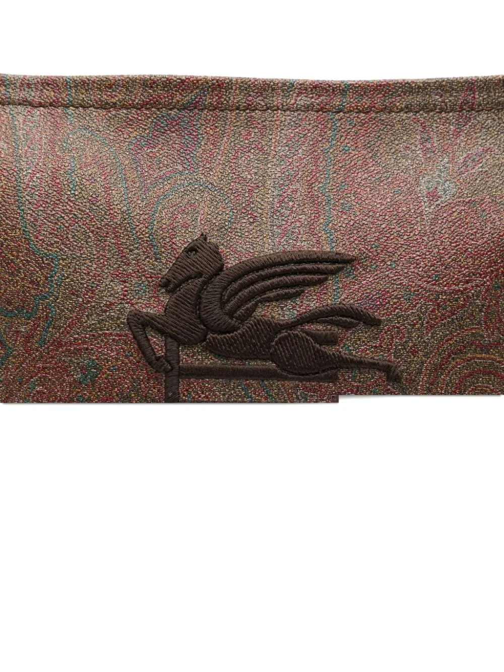 ETRO Pegasus clutch met paisley-patroon Bruin