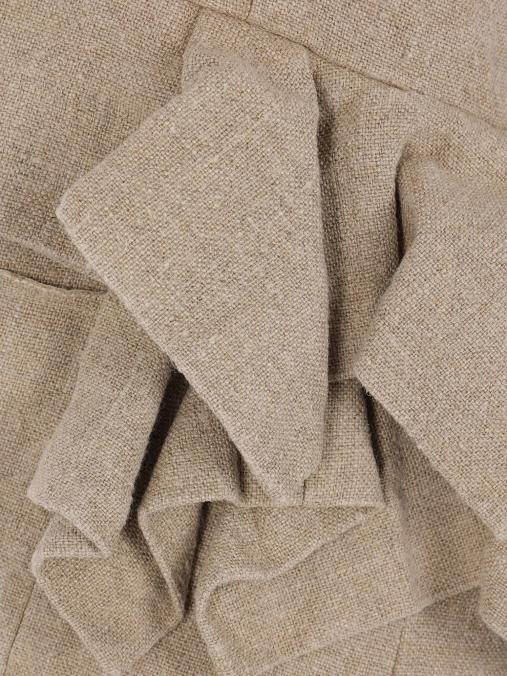  Comme Des Garçons Ruffled Buttoned Gilet - Neutrals 