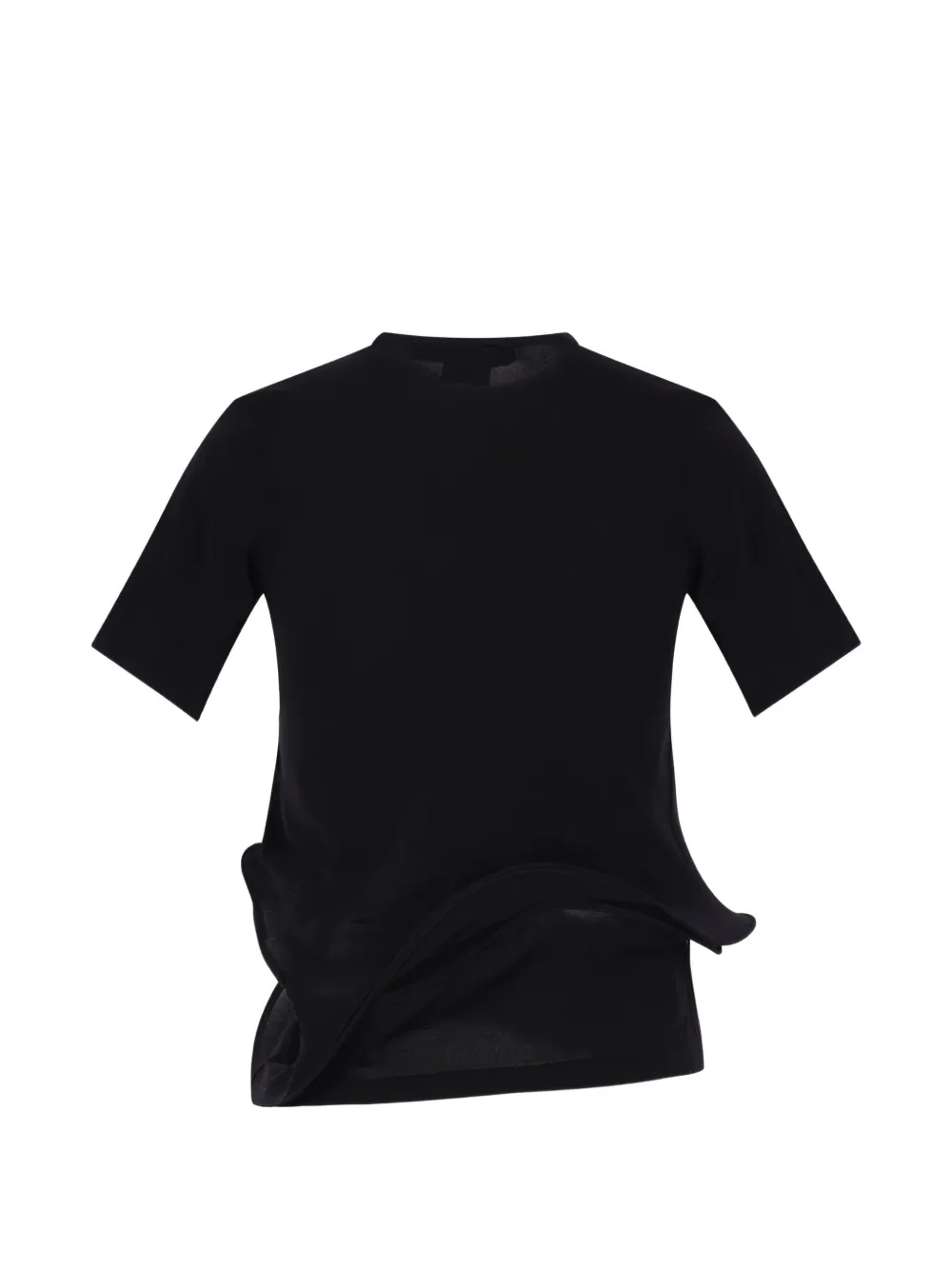  Junya Watanabe Ruffled T-shirt - Black 
