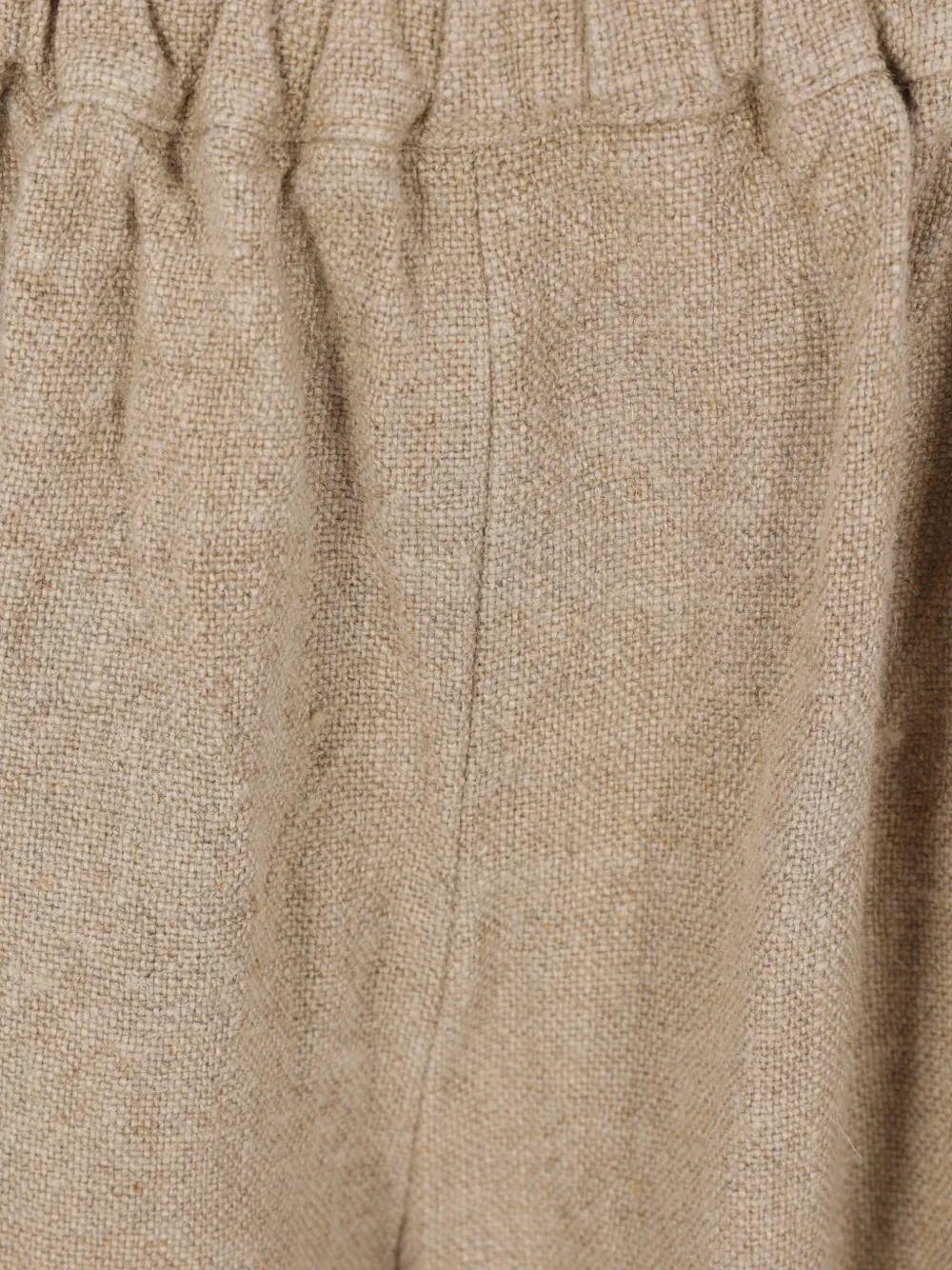  Comme Des Garçons Elasticated-waist Linen Trousers - Neutrals 