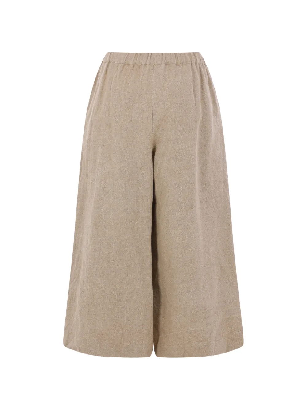  Comme Des Garçons Elasticated-waist Linen Trousers - Neutrals 