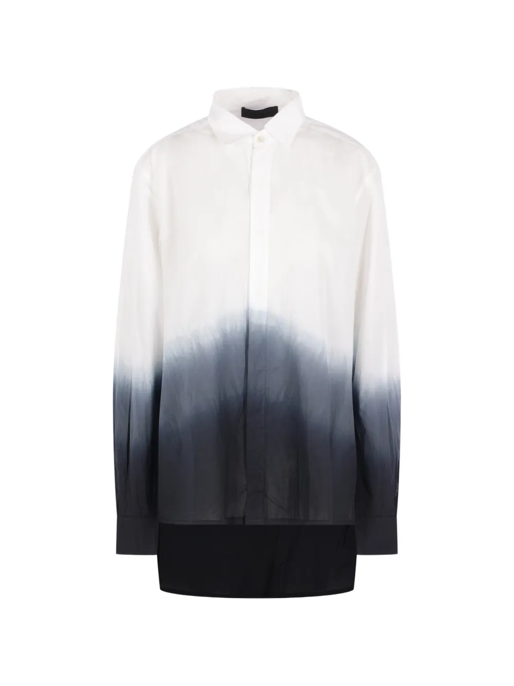 Maria Calderara ombré-effect cotton shirt - Bianco