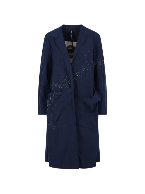 Maria Calderara paint-splatter notched-lapel coat