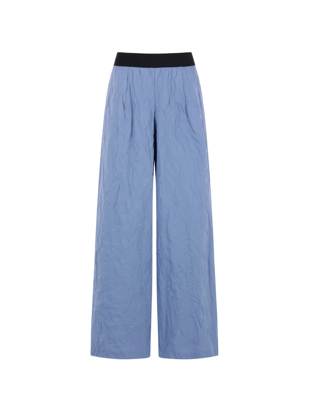 Maria Calderara crinkled-finish wide-leg trousers - Blau