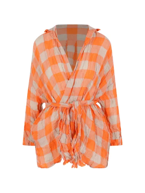 Daniela Gregis check-pattern belted shirt