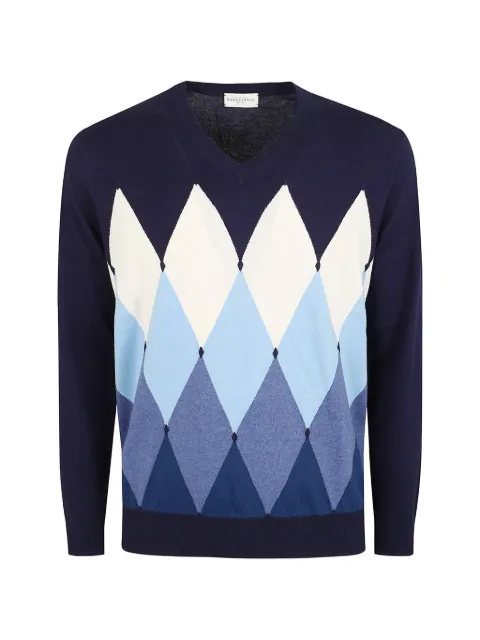 Ballantyne argyle-intarsia V-neck sweater