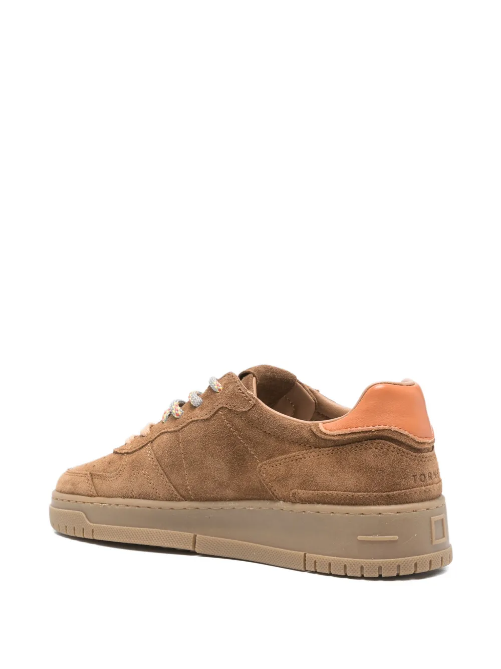 D.A.T.E. Sneakers met vierkant detail en vlakken Bruin