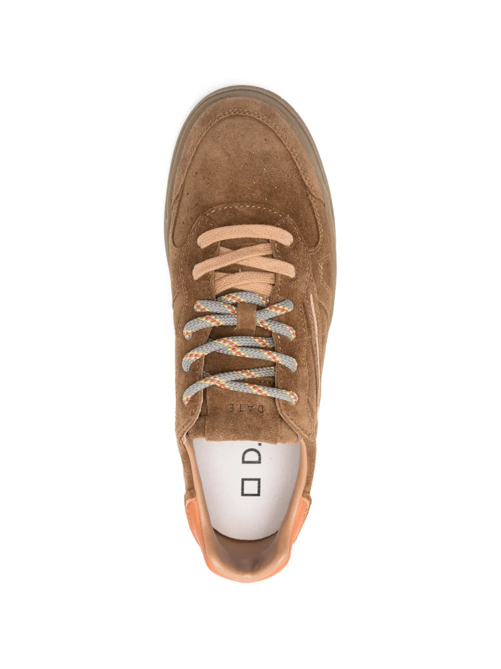 D.A.T.E. Sneakers met vierkant detail en vlakken Bruin