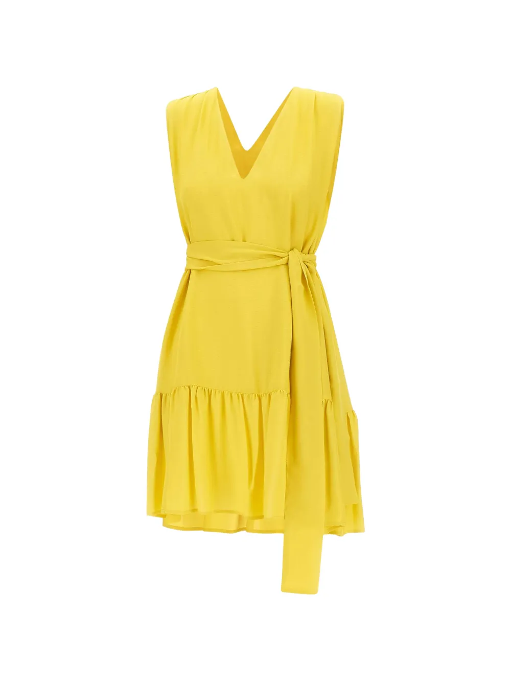 kaos ruffle V-neck dress - Giallo