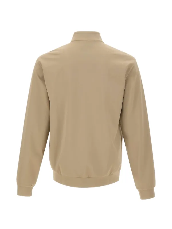 Ea7 Emporio Armani Zipped logo-detail Sweatshirt | Neutrals | FARFETCH