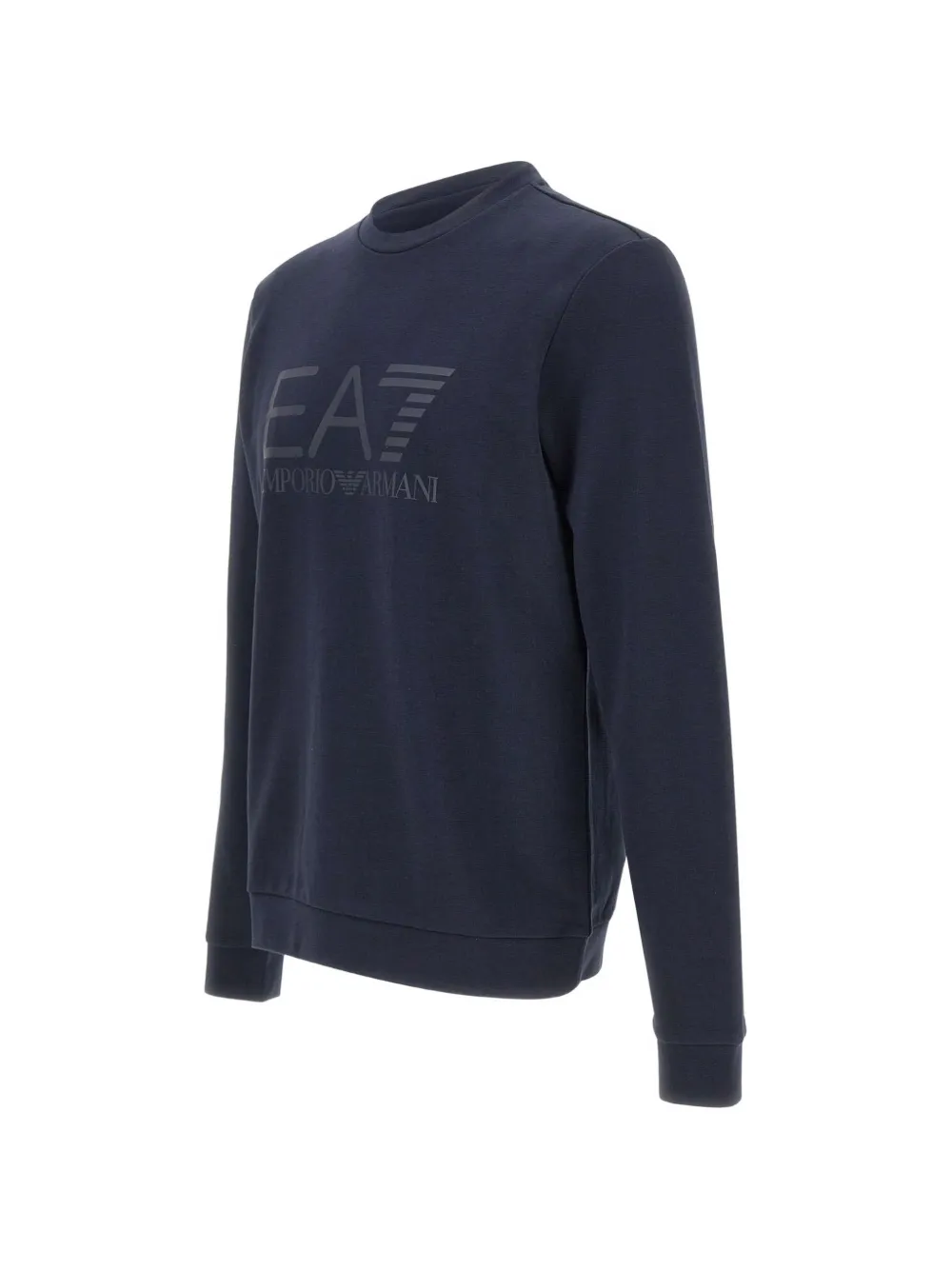 Ea7 Emporio Armani Core Identity sweater met tonaal logo Blauw