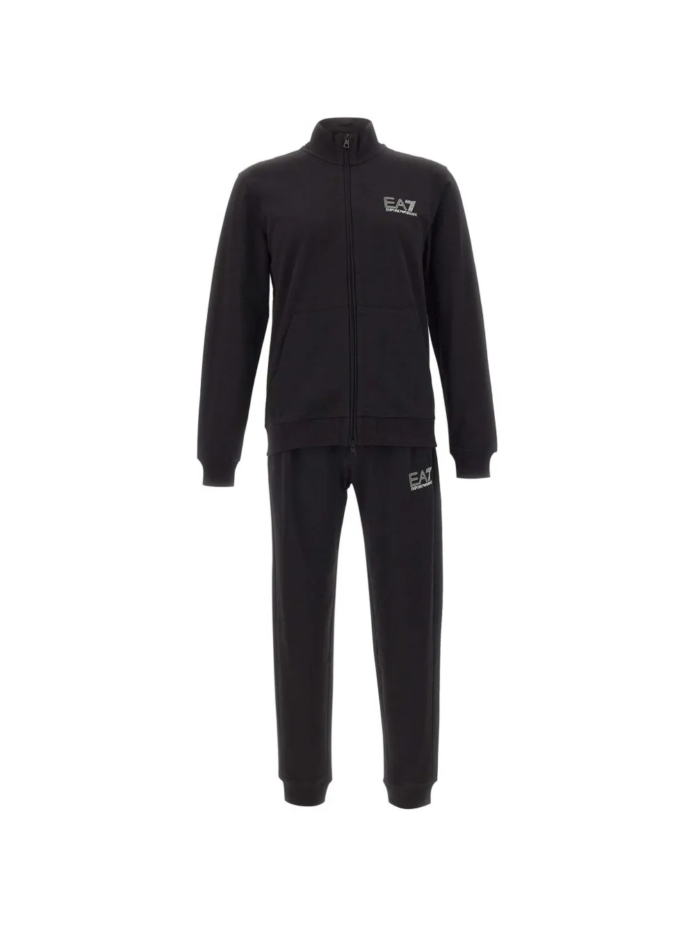 Ea7 Emporio Armani zip logo tracksuit - Nero