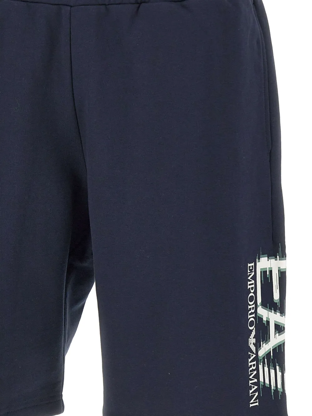 Ea7 Emporio Armani Shorts met logodetail Blauw
