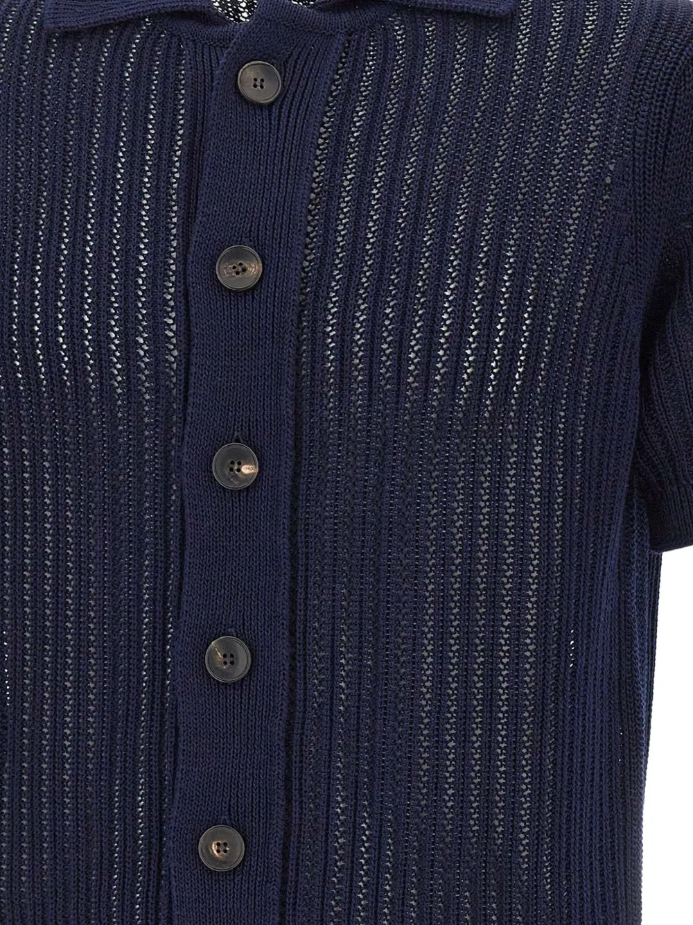 Button Textured Cotton Shirt