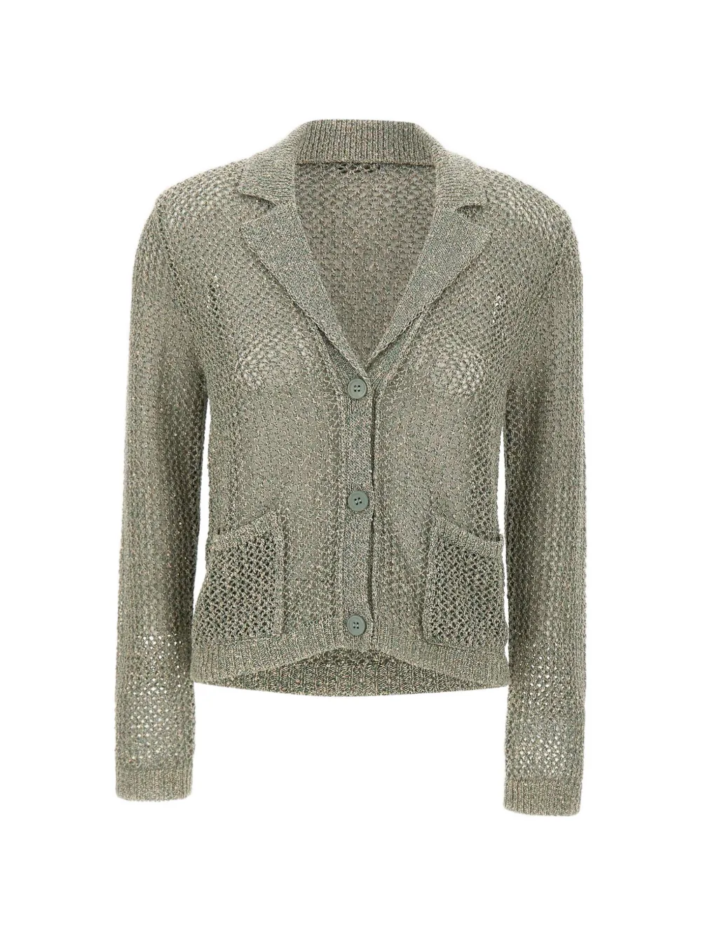 Kangra openwork sequin cardigan - Verde