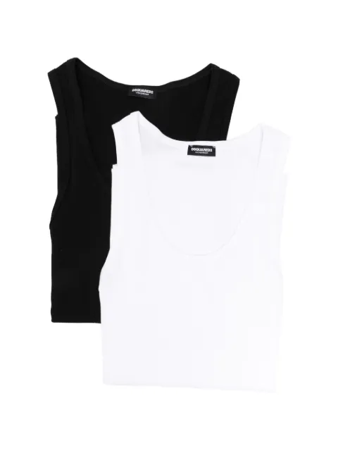 DSQUARED2 ribbed-knit tank top (set of two)
