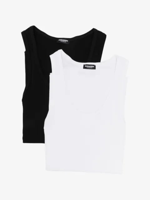 DSQUARED2 set de camisetas tejidas de canalé (set de dos piezas)