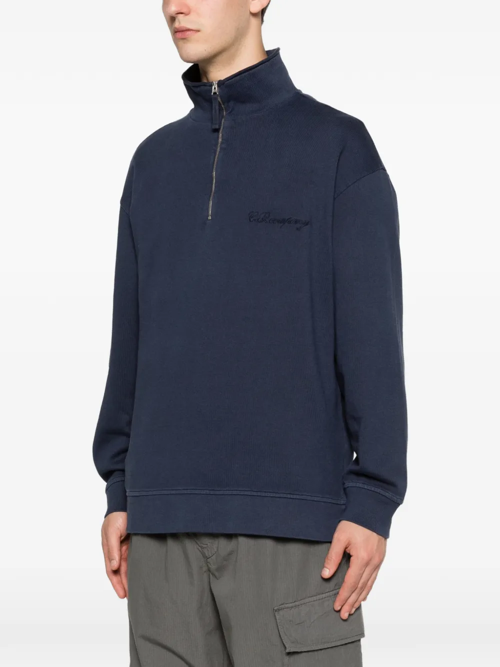 C.P. Company Sweater met rits Blauw