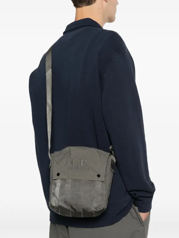 C.P. Company Plain Paper Touch Mixed Shoulder Bag | Grey | FARFETCH ID