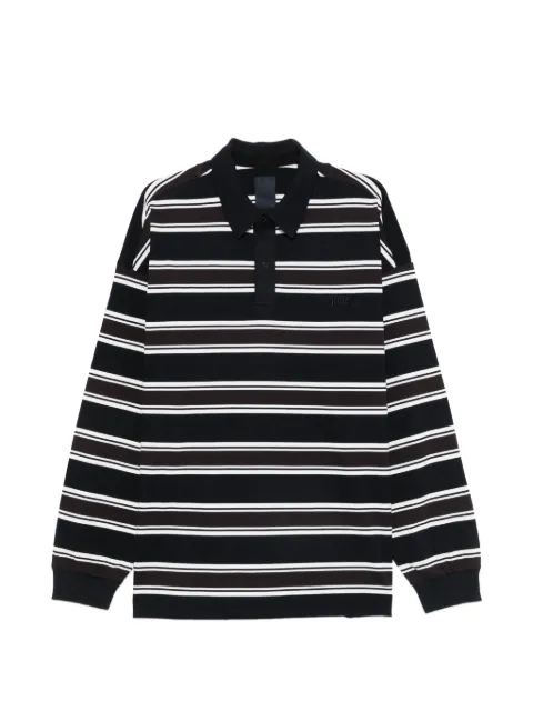 Juun.J striped long-sleeve polo shirt