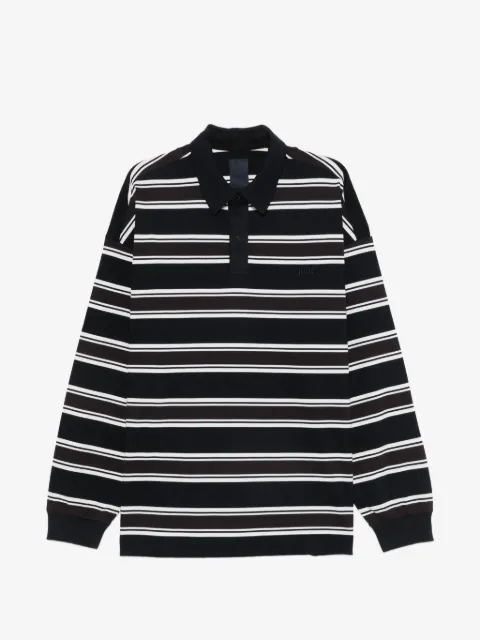 Juun.J striped long-sleeve polo shirt
