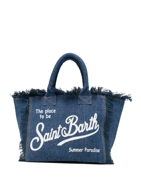 MC2 Saint Barth sac cabas frangé à logo 