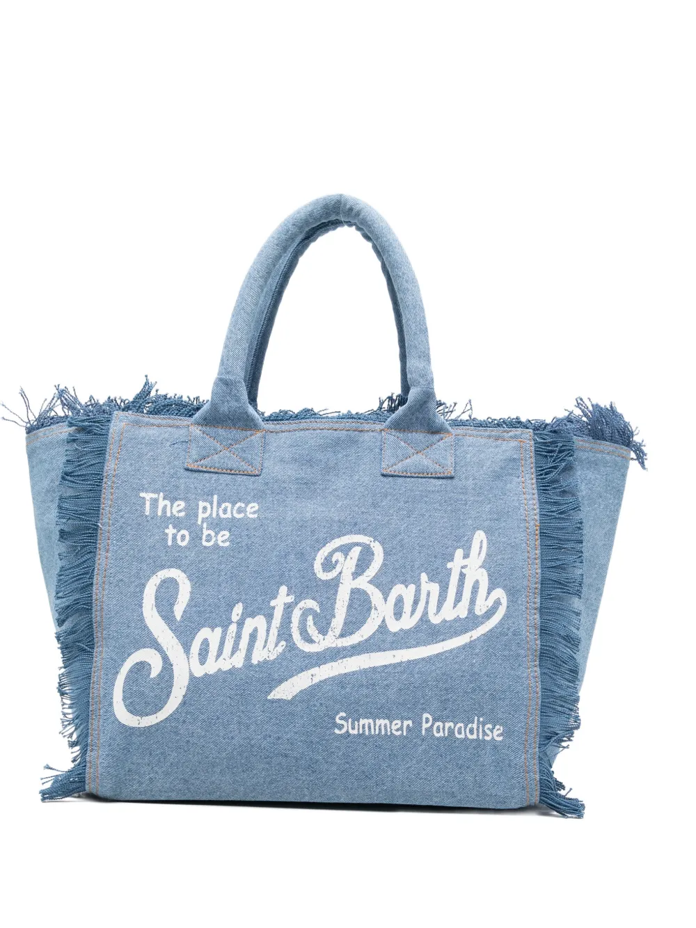 MC2 Saint Barth frayed-detail tote bag - Blu