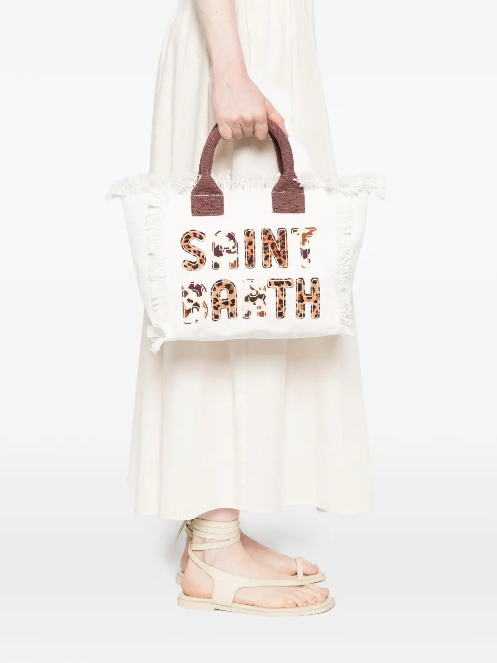MC2 Saint Barth Shopper met franje Wit