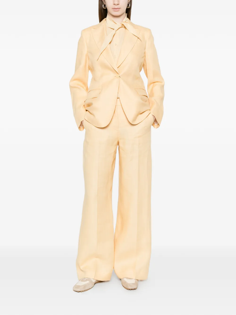  Weekend Max Mara Pleated Trousers - Yellow 