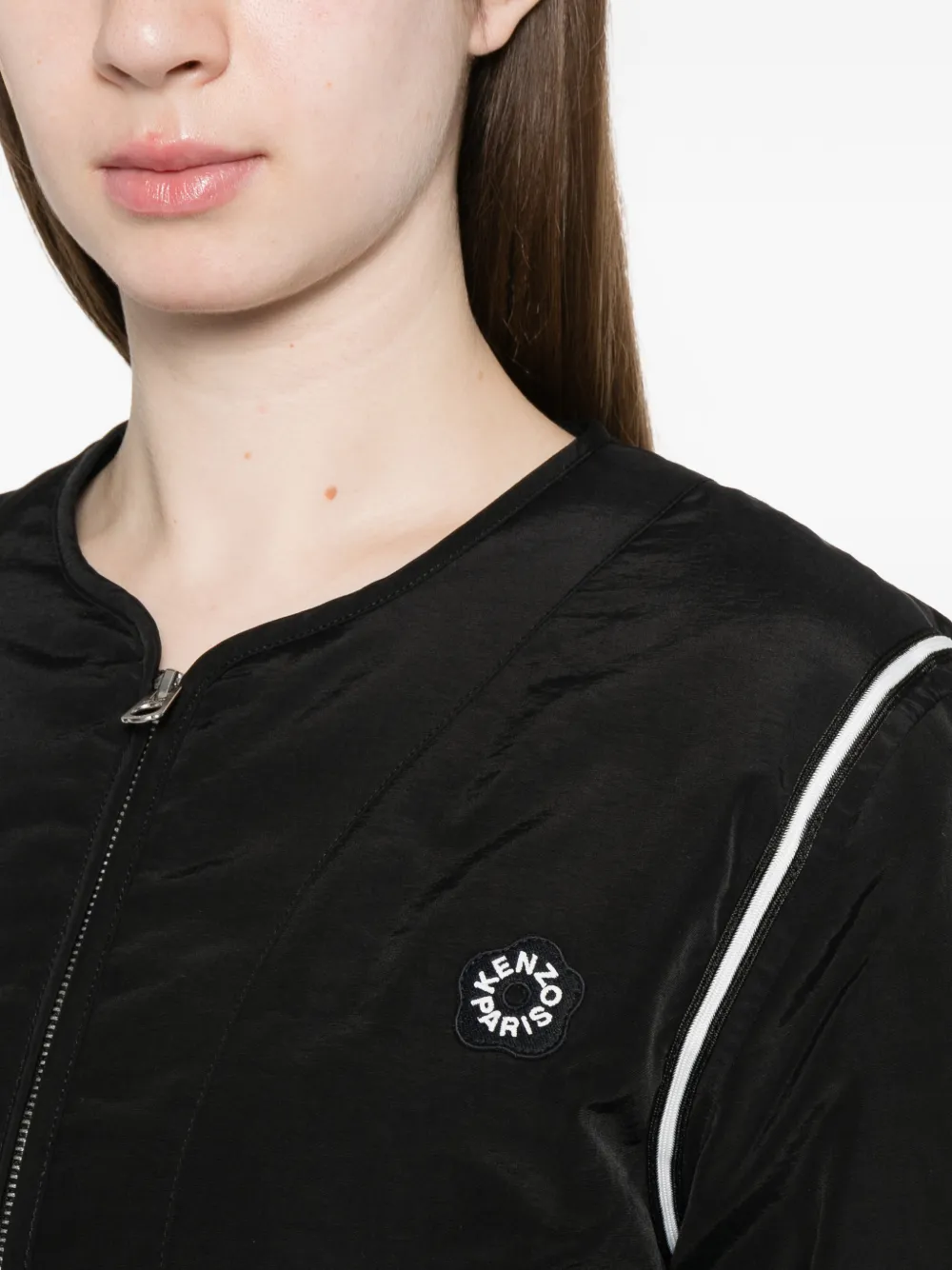 Kenzo Bloke Flower 2.0 jack met rits Zwart