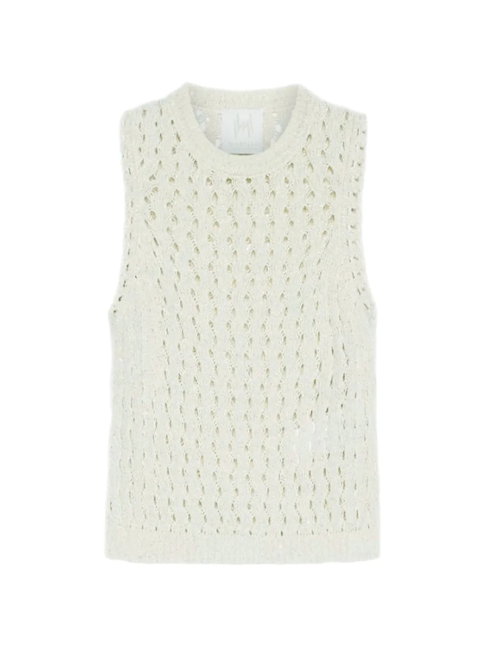Marella mouliné openwork vest - Toni neutri