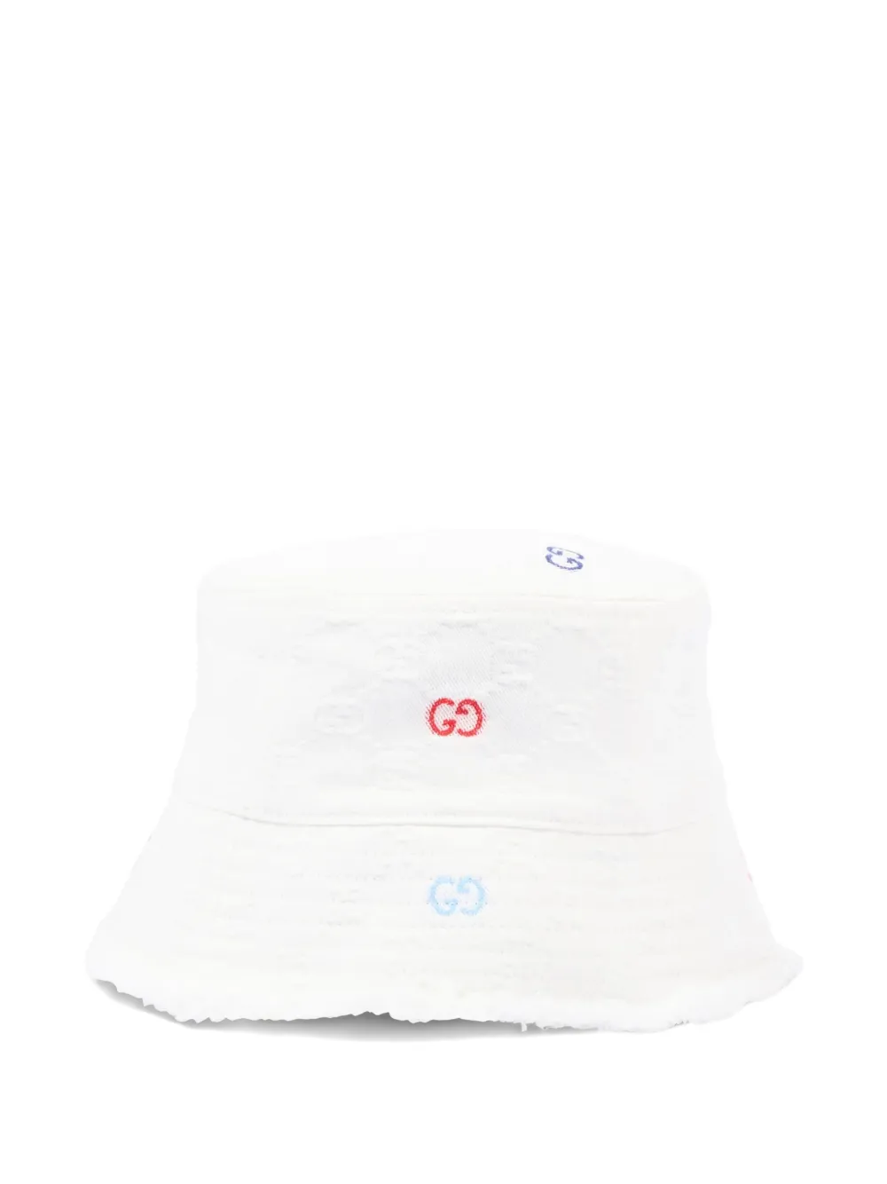  Gucci Kids Logo Bucket Hat - White 
