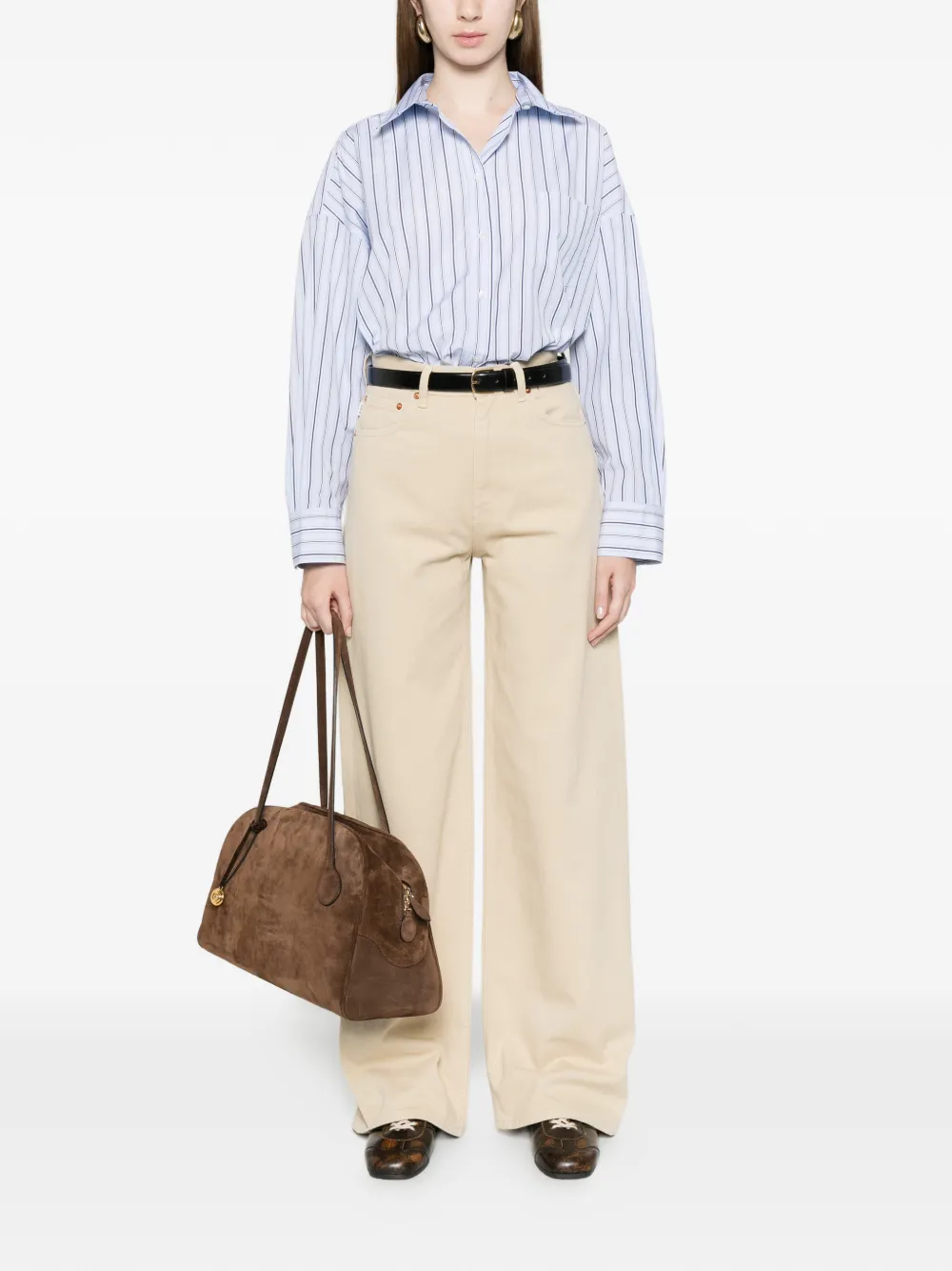  Weekend Max Mara Striped-pattern Shirt - Blue 