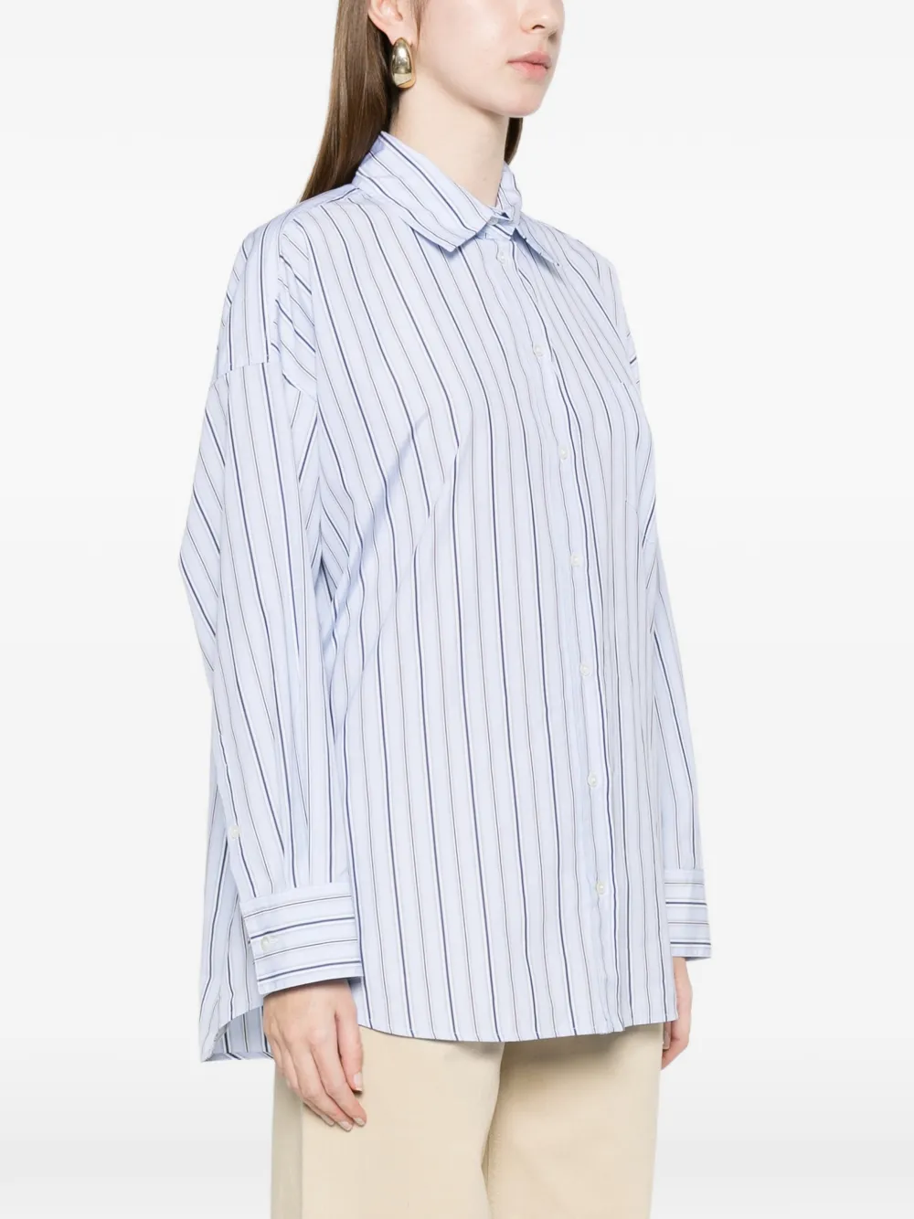 Weekend Max Mara Striped-pattern Shirt - Blue 